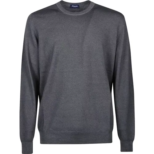 Grauer Pullover mit langen Ärmeln , Herren, Größe: XL - Drumohr - Modalova