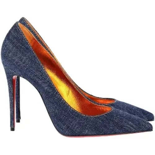 Pre-owned Cotton heels , female, Sizes: 5 1/2 UK - Christian Louboutin Pre-owned - Modalova