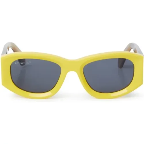 Trendige Gelb-Orange Sonnenbrille - Off White - Modalova