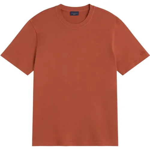 Oranges X-Soft Rundhals T-Shirt , Herren, Größe: L - PAUL & SHARK - Modalova