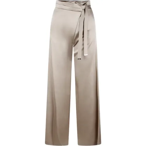 Satin Wide Leg Wrap Trousers , female, Sizes: XL, XS, S, M, 2XS - Herno - Modalova