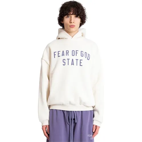 Warme Fleece-Kapuzenjacke , Herren, Größe: S - Fear Of God - Modalova