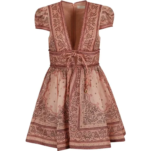 Pink Bandana Dress , female, Sizes: S, M, L - Zimmermann - Modalova