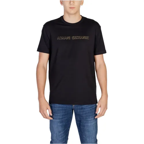 Baumwoll Herren T-Shirt und Polo , Herren, Größe: L - Armani Exchange - Modalova