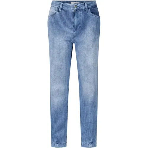 High Waist Jeans mit Nadelstreifen , Damen, Größe: W25 L32 - Rich & Royal - Modalova