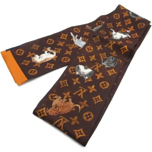 Pre-owned Silk scarves , female, Sizes: ONE SIZE - Louis Vuitton Vintage - Modalova