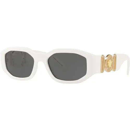Aviator Sonnenbrille in Weiß und Grau - Versace - Modalova