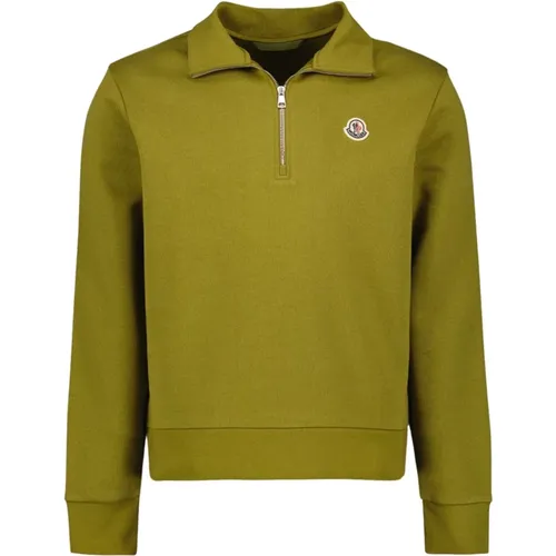 Sweatshirt mit Reißverschluss und Stehkragen - Moncler - Modalova