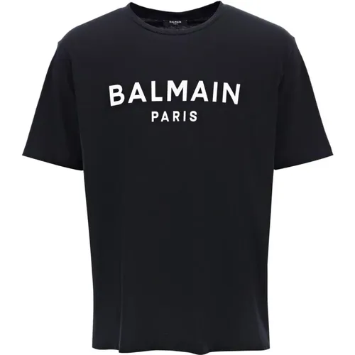 Logo Print T-Shirt , Herren, Größe: L - Balmain - Modalova