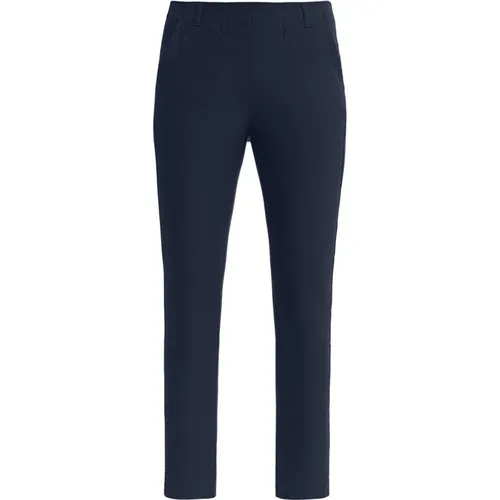 Marineblaue Slim Crop Hose Elizabeth , Damen, Größe: 2XL - LauRie - Modalova