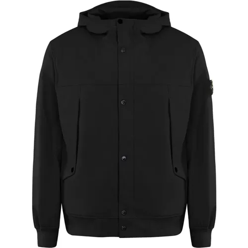 Hooded Logopatch Jacket , male, Sizes: L, S, XL, M, 2XL - Stone Island - Modalova