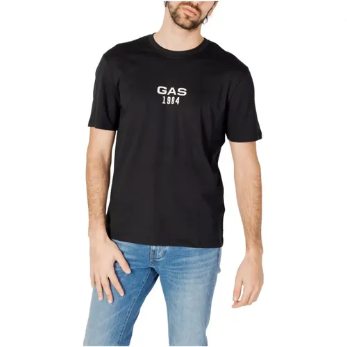 Print T-shirt with Short Sleeves and Round Neck , male, Sizes: S, L, XL, M, 2XL - GAS - Modalova