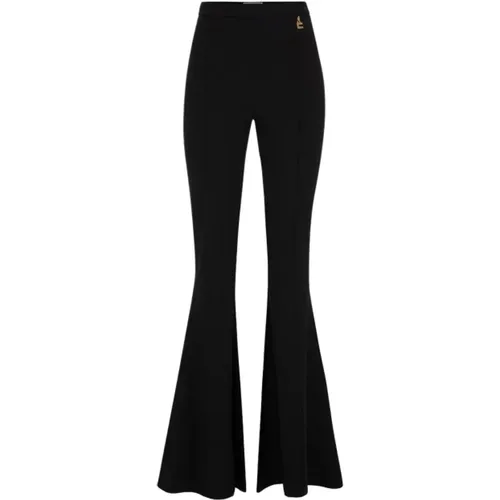 Stretch Flared Pants with Charms , female, Sizes: XL, 2XL - Elisabetta Franchi - Modalova