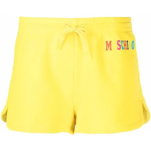 Kurze Shorts aus Bio-Baumwolle mit Logo , Damen, Größe: XS - Moschino - Modalova