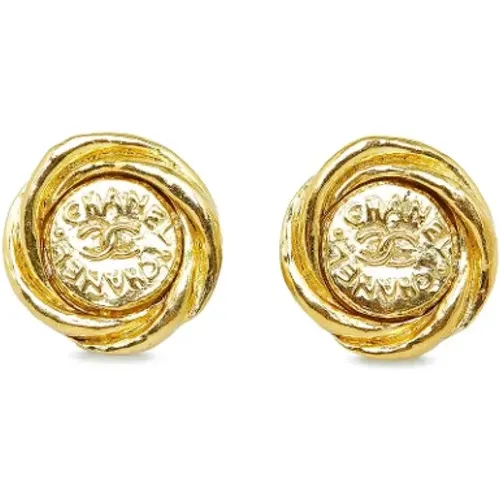 Pre-owned Metal earrings , female, Sizes: ONE SIZE - Chanel Vintage - Modalova