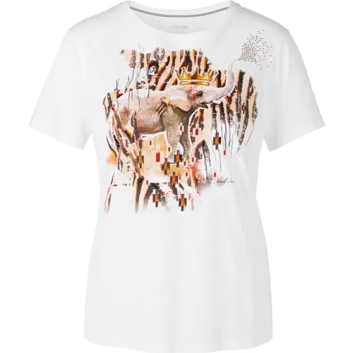 T-Shirt mit Elefantenmotiv-Collage - Marc Cain - Modalova