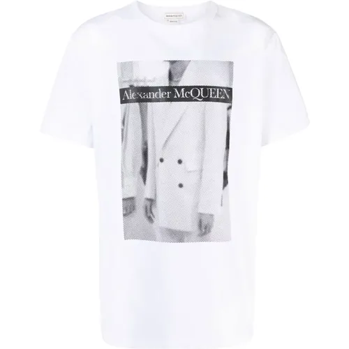 Grafikdruck Baumwoll-T-Shirt für Herren - alexander mcqueen - Modalova