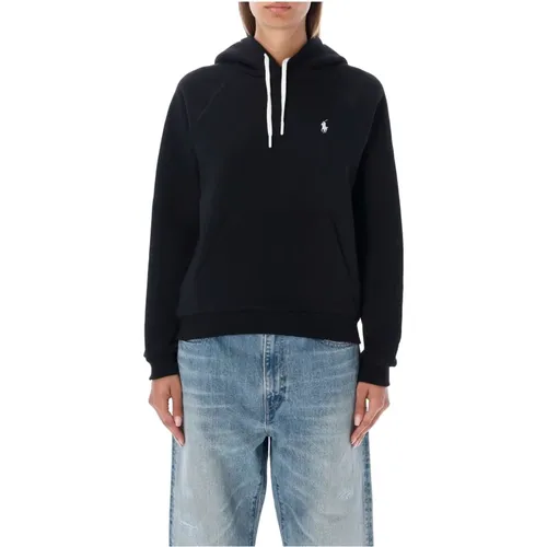 Schwarzer Strickpullover Polo Classic Pony Hoodie , Damen, Größe: M - Ralph Lauren - Modalova