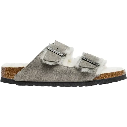 Arizona Shearling Sandalen , Damen, Größe: 42 EU - Birkenstock - Modalova