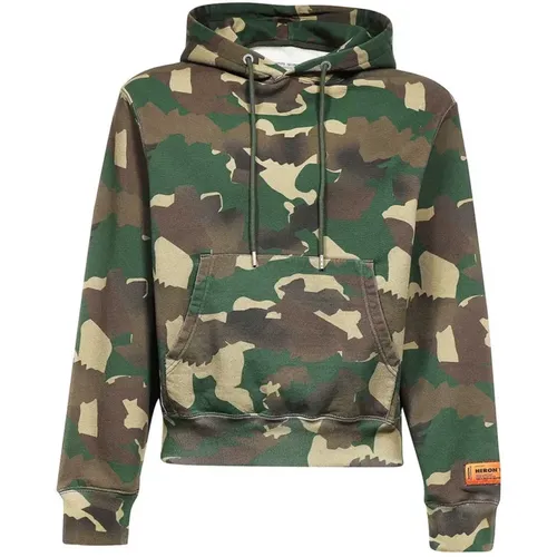 Camouflage Baumwoll Hoodie , Herren, Größe: M - Heron Preston - Modalova