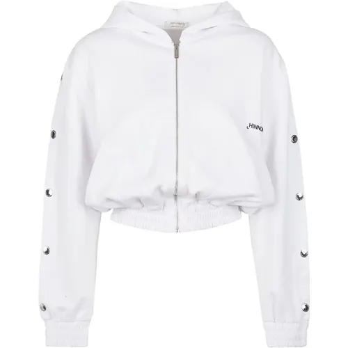 Bi01 Weiß Sweatshirt,NE01 Nero Sweatshirt,Zip-throughs - Hinnominate - Modalova