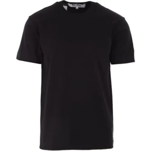Schwarzes T-Shirt mit Pixel-Logo-Patch , Herren, Größe: S - Comme des Garçons Play - Modalova