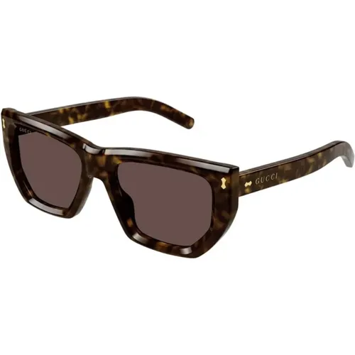 Havana Sunglasses Gg1520S 002 , female, Sizes: 53 MM - Gucci - Modalova