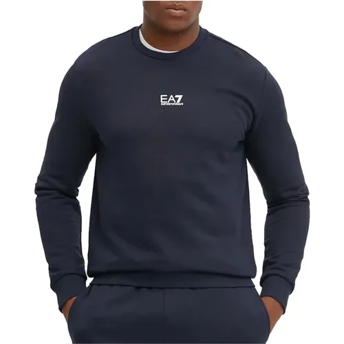 Herren Rundhals-Sweatshirt Code Identity , Herren, Größe: 2XL - Emporio Armani EA7 - Modalova