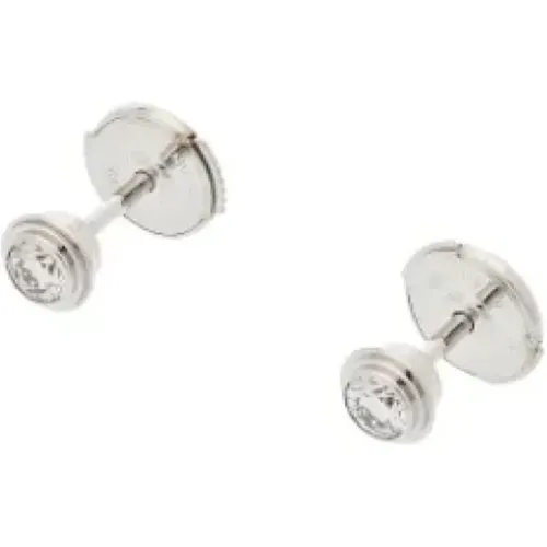 Pre-owned White Gold earrings , female, Sizes: ONE SIZE - Cartier Vintage - Modalova