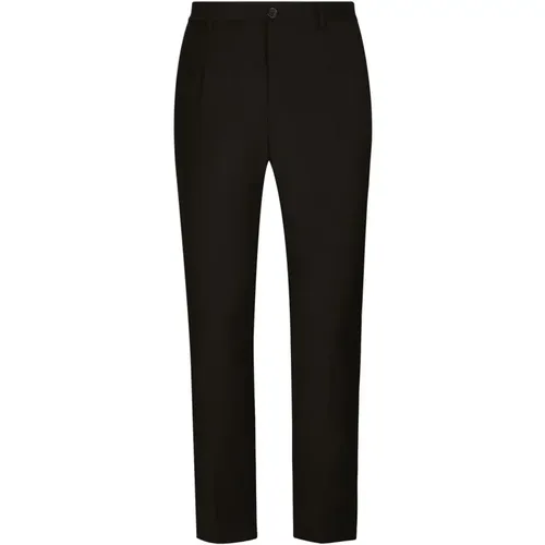 High-waisted Wool Blend Pants , male, Sizes: XS, S, L, M - Dolce & Gabbana - Modalova