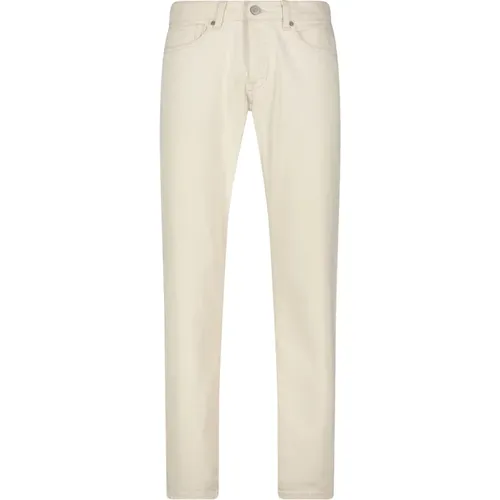 White Slim Fit Denim Jeans , male, Sizes: W32, W35, W33, W31, W30, W34, W36, W38 - Tela Genova - Modalova