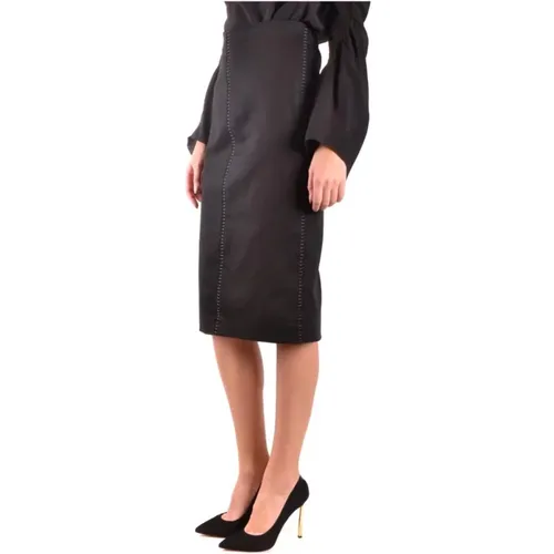 Classic Cotton Midi Skirt , female, Sizes: M - Fendi - Modalova