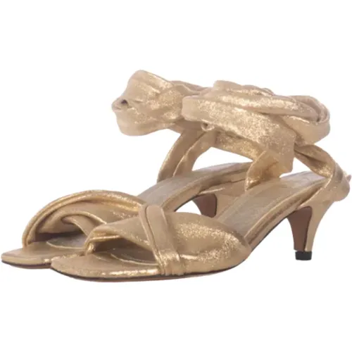 TL-Sara Kitten Heels Gold , female, Sizes: 7 UK - Toral - Modalova