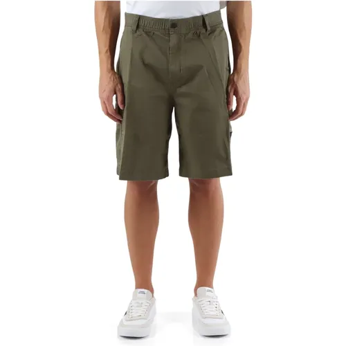 Cargo Stretch Cotton Bermuda Shorts , male, Sizes: S, M - Calvin Klein Jeans - Modalova