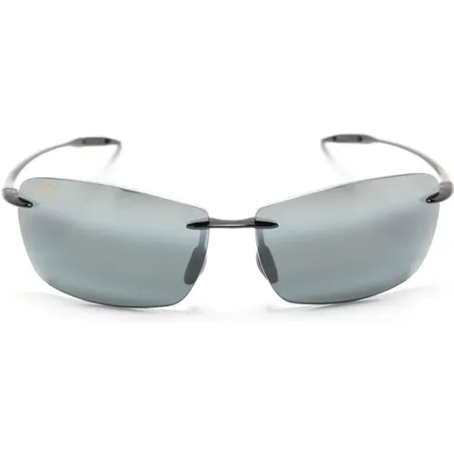 Schwarze Stilvolle Sonnenbrille , Herren, Größe: 65 MM - Maui Jim - Modalova