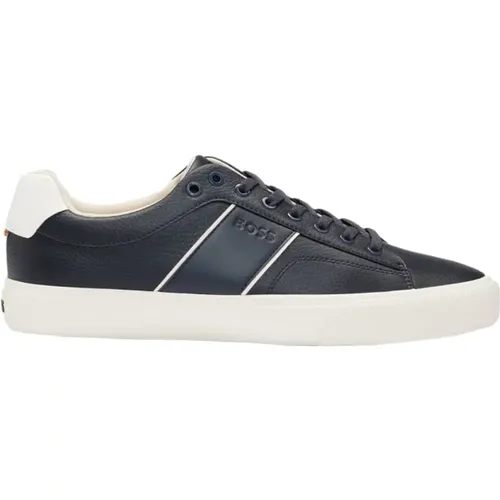 Leather Sneakers - Aiden , male, Sizes: 7 UK, 9 UK, 11 UK - Hugo Boss - Modalova