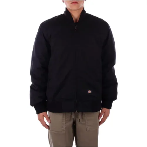 Schwarzer Logo Front Zip Mantel , Herren, Größe: M - Dickies - Modalova