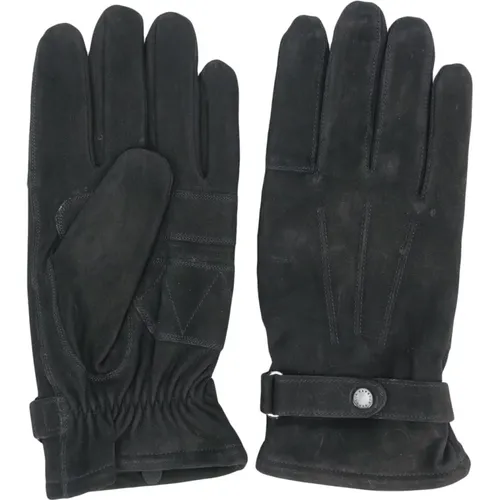 Suede Stitched Detailing Gloves , male, Sizes: M, L - Barbour - Modalova