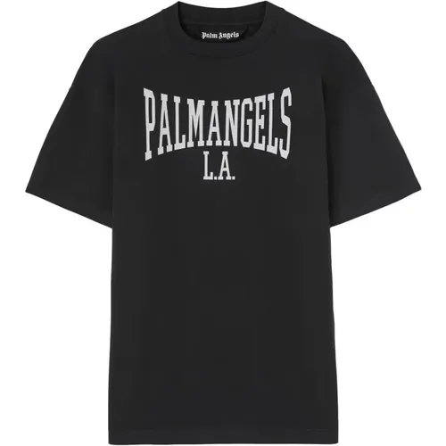 Classic College Tee , male, Sizes: L, S, M, XL - Palm Angels - Modalova