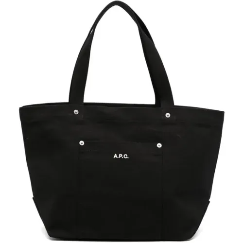 Schwarze Baumwoll Bum Bag mit Logo - A.p.c. - Modalova