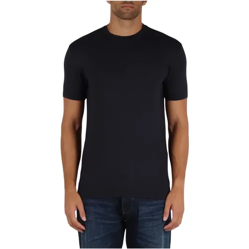 Stretch-Viskose Essential T-Shirt , Herren, Größe: M - Emporio Armani - Modalova