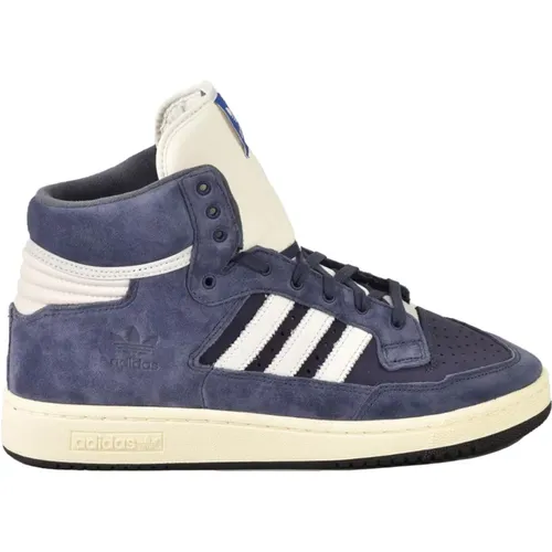 Leder Sneakers mit Gummisohle , Herren, Größe: 46 2/3 EU - Adidas - Modalova