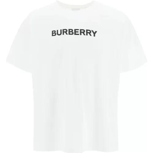 Logo Print Baumwoll T-Shirt , Herren, Größe: L - Burberry - Modalova