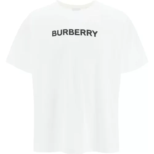 Logo Print Baumwoll T-Shirt , Herren, Größe: M - Burberry - Modalova