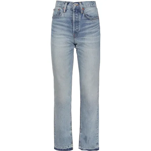 High Waist Gerades Jeans , Damen, Größe: W28 - Re/Done - Modalova