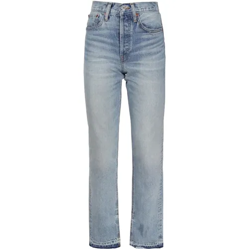 High Waist Gerades Jeans , Damen, Größe: W30 - Re/Done - Modalova