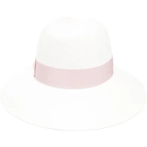 Wide Brim Straw Hat with Ribbon , female, Sizes: S, M - Borsalino - Modalova