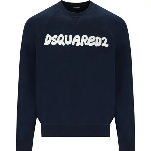 Coole Blaue Logo Sweatshirt - Dsquared2 - Modalova
