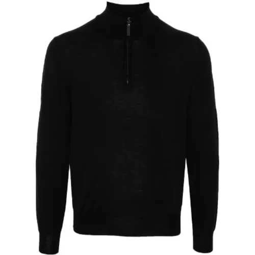 Merino Wool Half-Zip Sweater , male, Sizes: 2XL, 3XL, M, L - Canali - Modalova
