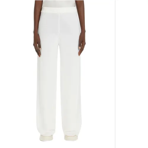 Weiße Jogger Hose Elegant Wolle , Damen, Größe: 2XS - Max Mara - Modalova